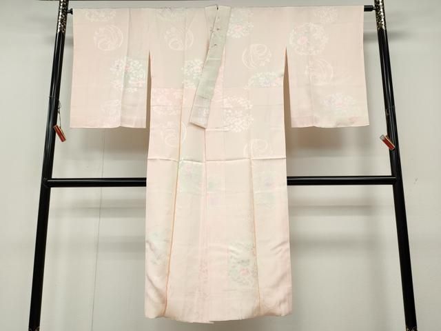 平和屋着物●長襦袢 袷 草花丸地紋 暈し染め 半衿刺繍 正絹 ♥ ut