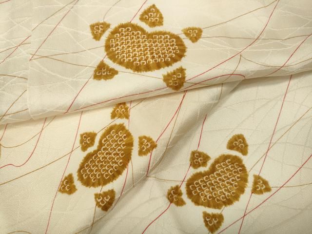 平和屋着物○長襦袢 袷 舞橘文 正絹 逸品 CABA8279ut