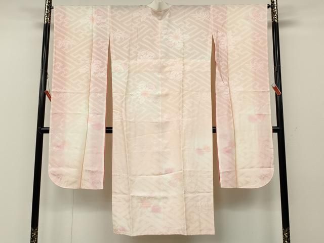 平和屋着物●振袖用長襦袢 無双仕立て 紗綾形花地紋 暈し染め 正絹 ut