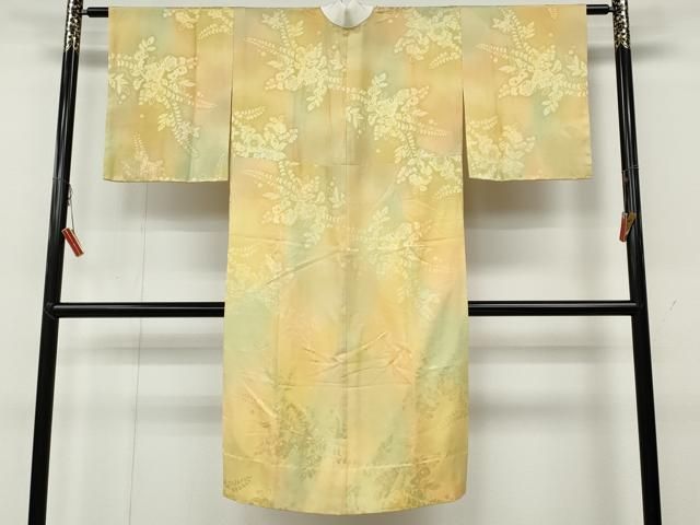 平和屋着物●長襦袢　無双仕立て　辻が花地紋　暈し染め　やまと誂製　正絹　逸品　CABA8282ut 平和屋着物○長襦袢 無双仕立て 辻が花地紋 暈し染め やまと誂製 正絹