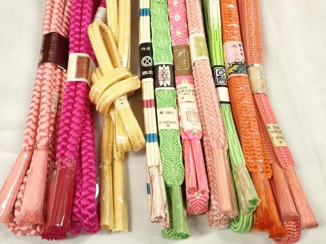 平和屋着物 和装小物 帯締め10本セット 組紐 唐組 金糸 扱い 全て正絹 zzz 帯締め 帯留め 帯飾り