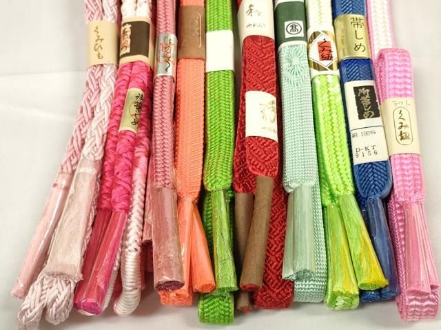 平和屋着物○和装小物 帯締め10本セット 組紐 鴨川組 金糸 高島屋扱い
