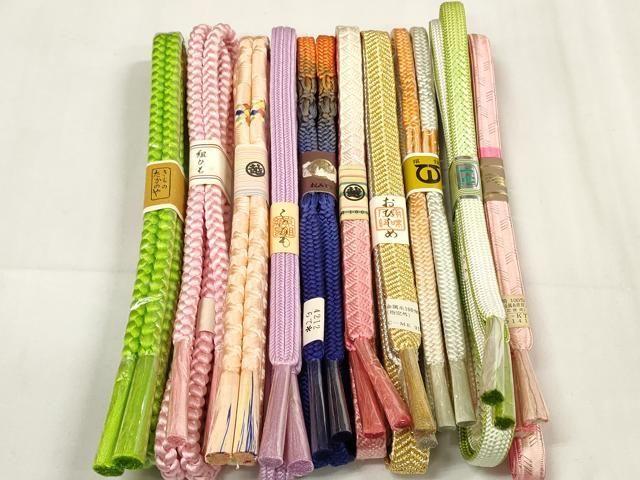 平和屋着物●和装小物　帯締め10本セット　組紐　笹浪組　鴨川組　金銀糸　三越扱い　全て正絹　逸品　未使用　DABA7006zzz 平和屋着物○和装小物 帯締め10本セット 組紐 笹浪組 鴨川組 金銀糸