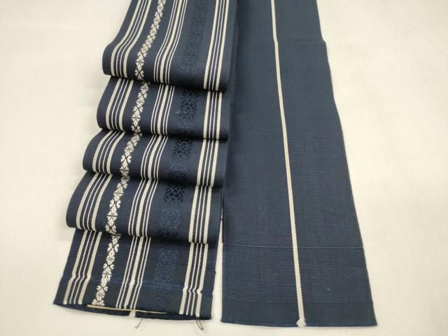 平和屋着物○男性 本場筑前博多織 角帯 田中辰雄作 献上 証紙付き 正絹