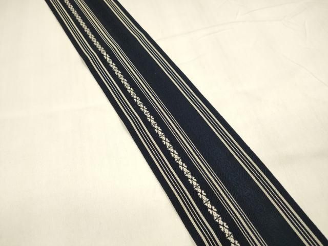 平和屋着物 男性 本場筑前博多織 角帯 田中辰雄作 献上 証紙付き 正絹 cm