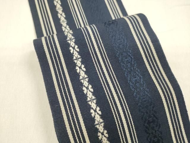 平和屋着物○男性 本場筑前博多織 角帯 田中辰雄作 献上 証紙付き 正絹
