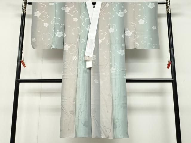 平和屋着物 長襦袢 無双仕立て 縞 舞桜地紋 暈し染め 正絹 ut