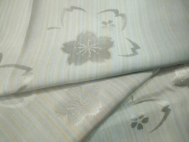 平和屋着物○長襦袢 無双仕立て 梅地紋 暈し染め 正絹 逸品 CABA6282yc