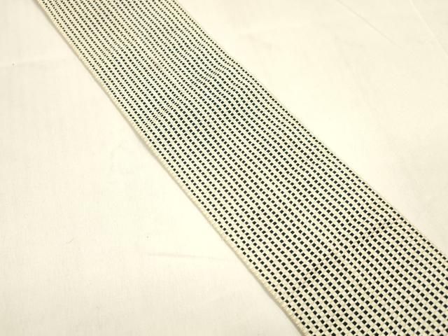 平和屋着物 男性 本場筑前博多織 角帯 格子 正絹 cm