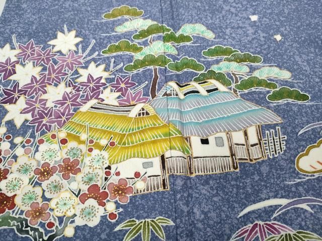 平和屋着物○訪問着 作家物 御所解花文 金彩 正絹 逸品 CABA8296ut