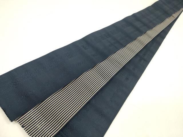 平和屋着物○男性 本場筑前博多織 両面 角帯 田中辰雄作 献上 証紙付き