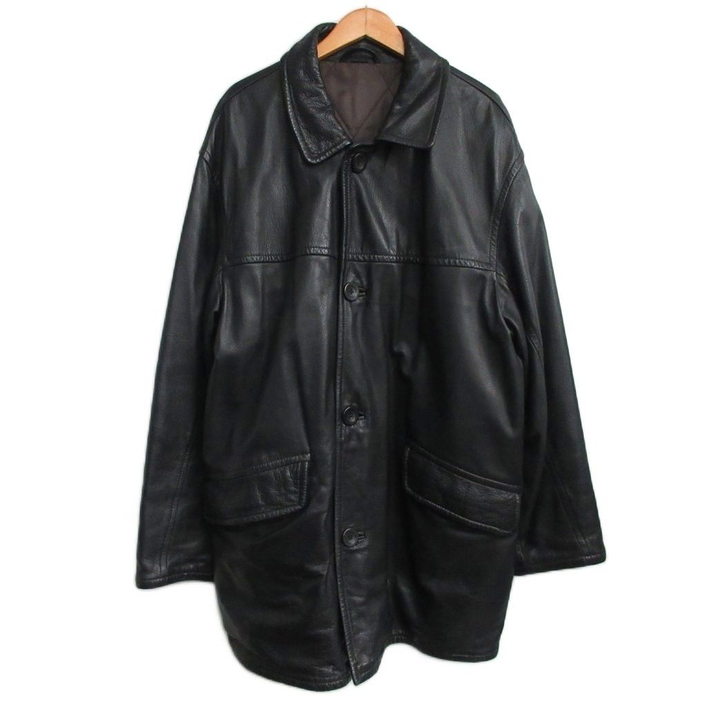 ヒューゴボス HUGO BOSS 90s オールレザー カーコート レザー