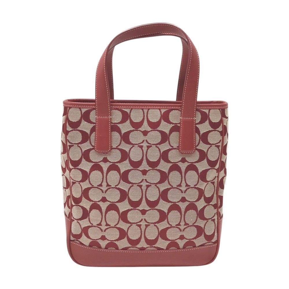 COACH コーチ 6092 トートバッグ シグネチャー レッド系 [240101528062