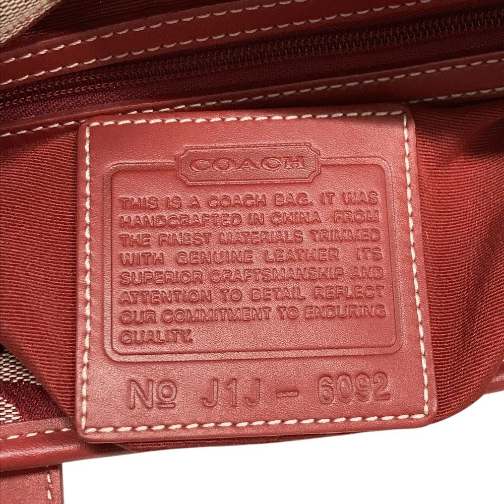 COACH コーチ 6092 トートバッグ シグネチャー レッド系 [240101528062