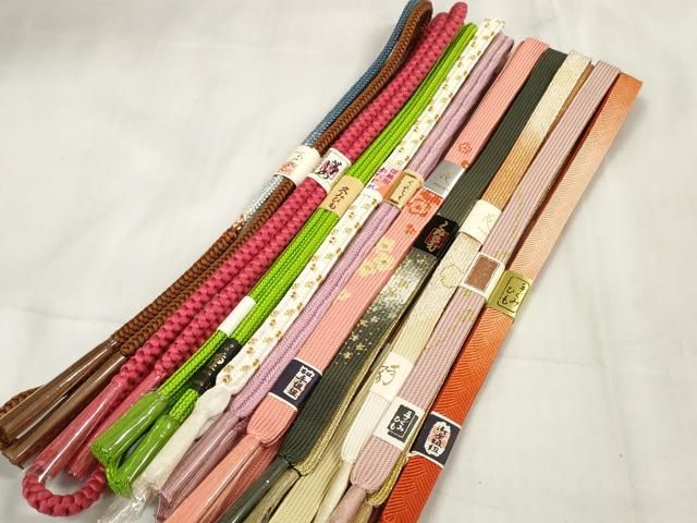 平和屋着物 和装小物 帯締め10本セット 礼装用 手組紐 高麗組 堅牢染 金糸 全て正絹 zzz