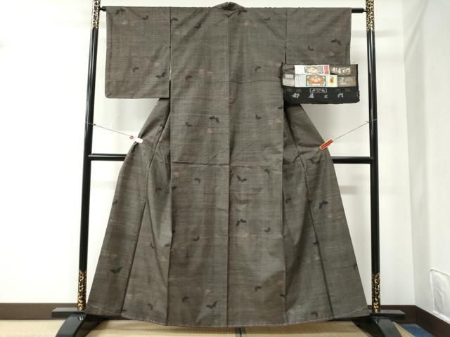 平和屋着物●都喜ヱ門 本場大島紬 9マルキ 泥染め 希望の大空 藤絹織物謹製 証紙付き 正絹 ♥ yc