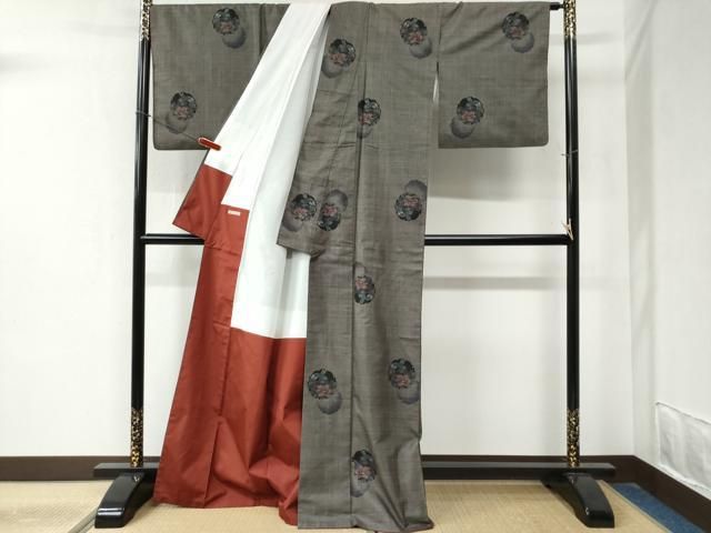 平和屋着物○本場大島紬 9マルキ 番傘 正絹 逸品 CAAR8337vf