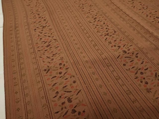 平和屋着物○上質な小紋 成り物 縞 鬼しぼ縮緬 正絹 逸品 CABA9631gh