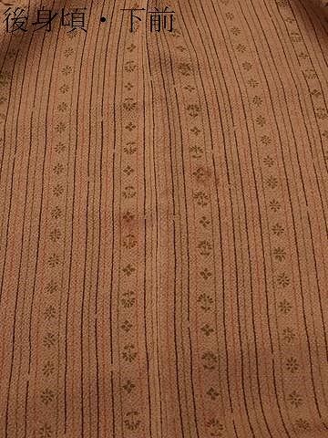 平和屋着物●上質な小紋　成り物　縞　鬼しぼ縮緬　正絹　逸品　CABA9631gh 平和屋着物○上質な小紋 成り物 縞 鬼しぼ縮緬 正絹 逸品 CABA9631gh