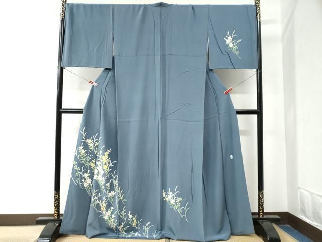 平和屋着物○本加賀友禅作家 南克治 訪問着 枝花文 正絹 逸品