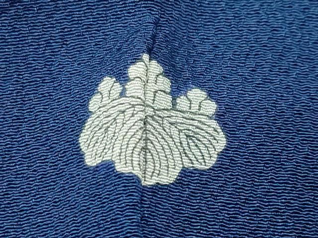 平和屋着物●上質な色無地　深縹色　鬼しぼ縮緬　正絹　逸品　CABA9636gh 平和屋着物○上質な色無地 深縹色 鬼しぼ縮緬 正絹 逸品 CABA9636gh