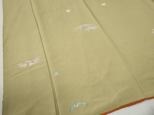 平和屋着物○上質な小紋 友禅 舞桜松葉文 正絹 逸品 CABA6266yc - メルカリ