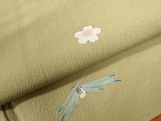 平和屋着物○上質な小紋 友禅 舞桜松葉文 正絹 逸品 CABA6266yc - メルカリ