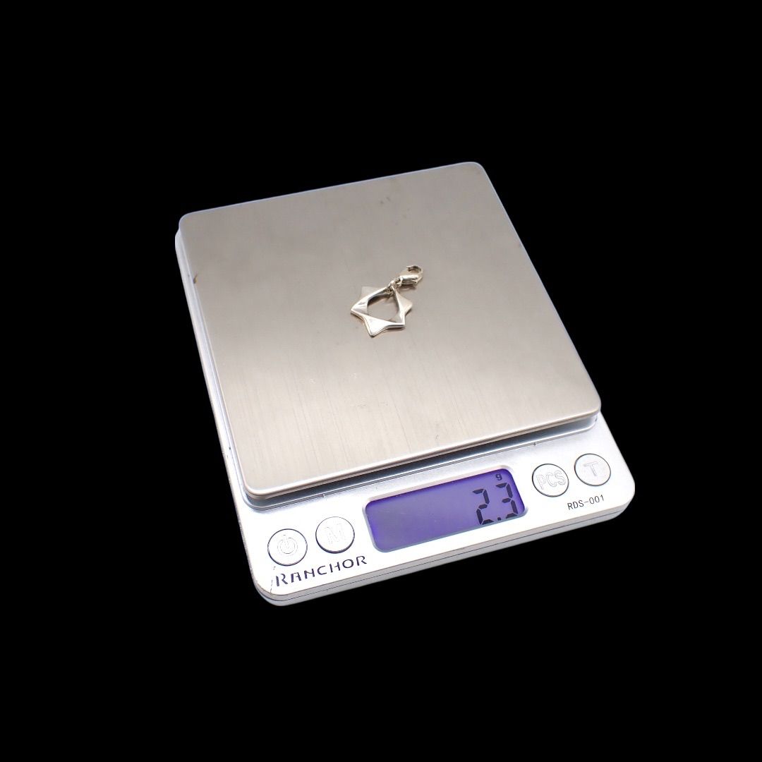 ジョージジェンセン チャーム 六芒星 スター キーリング 925 初期 4284