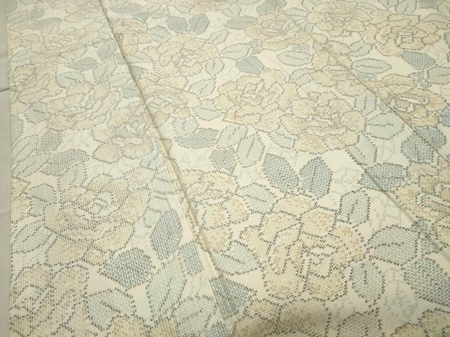  平和屋着物 上質な紬 薔薇 正絹 gh 紬 着物