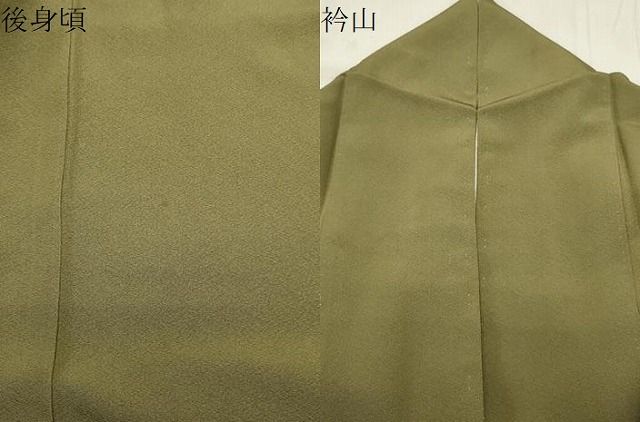 平和屋着物○上質な色無地 根岸色 ゑり正扱い 正絹 逸品 CABA9646gh