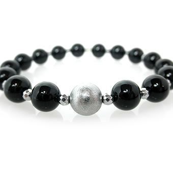 ☆ギベオン＆モルダバイトブレスレット※内径サイズ：約14〜18cm