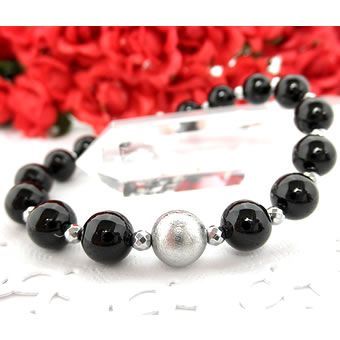 ☆ギベオン＆モルダバイトブレスレット※内径サイズ：約14〜18cm