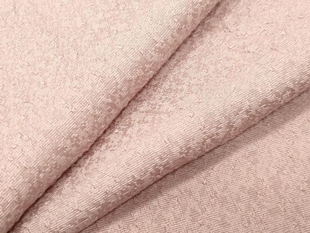 平和屋着物●上質な色無地 紋意匠 薄柿色 正絹 gh