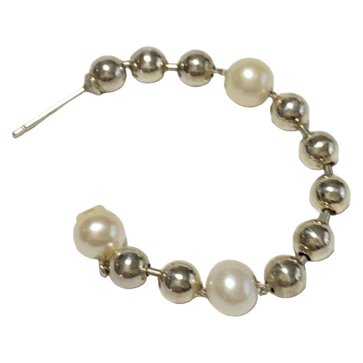  e m イーエム ピアス シルバー 白 片側 ピアス(両耳用) アクセサリー