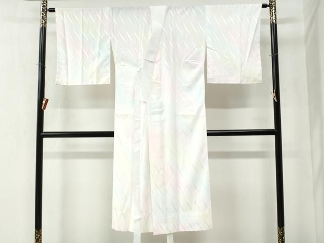 平和屋着物●長襦袢 無双仕立て よろけ縞地紋 暈し染め 洗える着物 ♥ yc