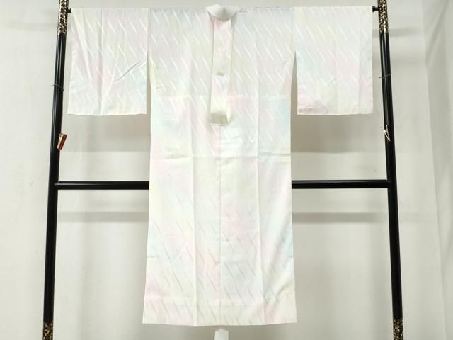 平和屋着物●長襦袢　無双仕立て　よろけ縞地紋　暈し染め　洗える着物　未使用　CABA6283yc 平和屋着物○長襦袢 無双仕立て よろけ縞地紋 暈し染め 洗える着物 未