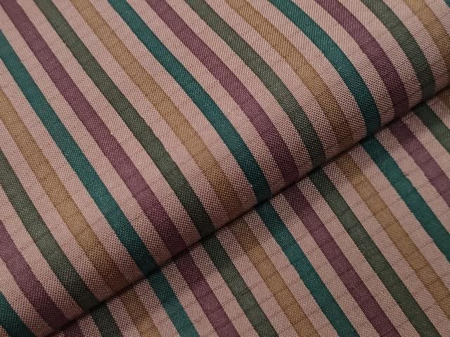 平和屋着物○本場縞大島紬 屋久杉染 縞 大島紬美幸謹製 証紙付き 正絹