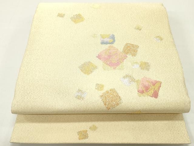 平和屋着物 爪掻き本綴れ 六通太鼓柄袋帯 作家物 米俵