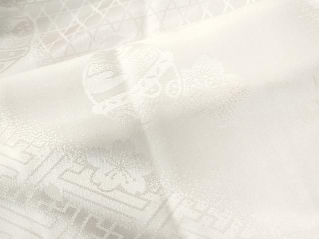  平和屋着物●振袖用長襦袢 無双仕立て 吉祥鈴舞桜地紋 暈し染め 正絹 yc 長襦袢 長襦袢 半襦袢