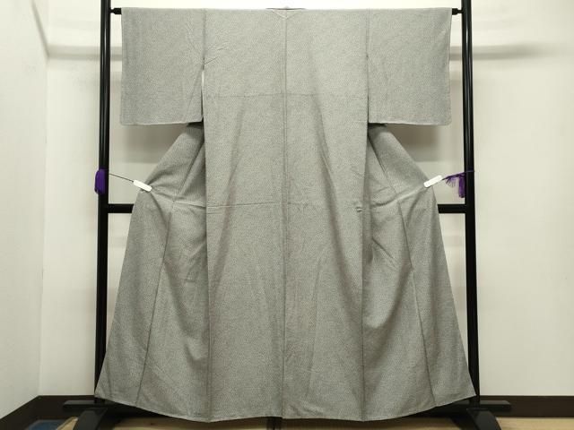 平和屋着物●江戸小紋　作家物　舞花文　黒地　反端付き　正絹　逸品　未使用　CABA9659gh 平和屋着物○江戸小紋 作家物 舞花文 黒地 反端付き 正絹 逸品 未使用