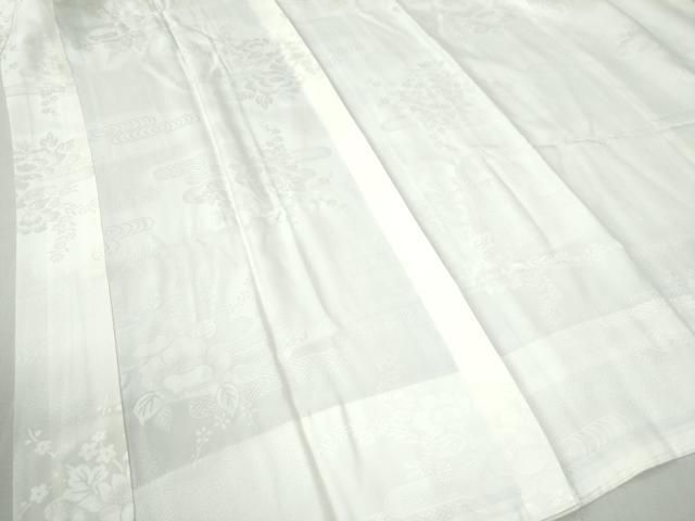 平和屋着物 振袖用長襦袢 無双仕立て 霞吉祥地紋 半衿刺繍 正絹 yc 長襦袢 長襦袢 半襦袢