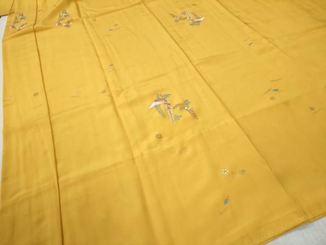  平和屋着物 長襦袢 無双仕立て 溢れ松葉枝垂れ花文 金彩 正絹 yc 長襦袢 長襦袢 半襦袢