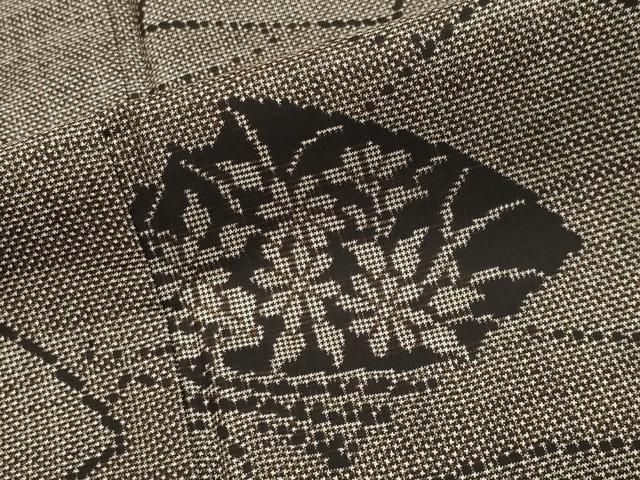  平和屋着物 本場大島紬 7マルキ 地紙重ね花文 正絹 gh 紬 着物