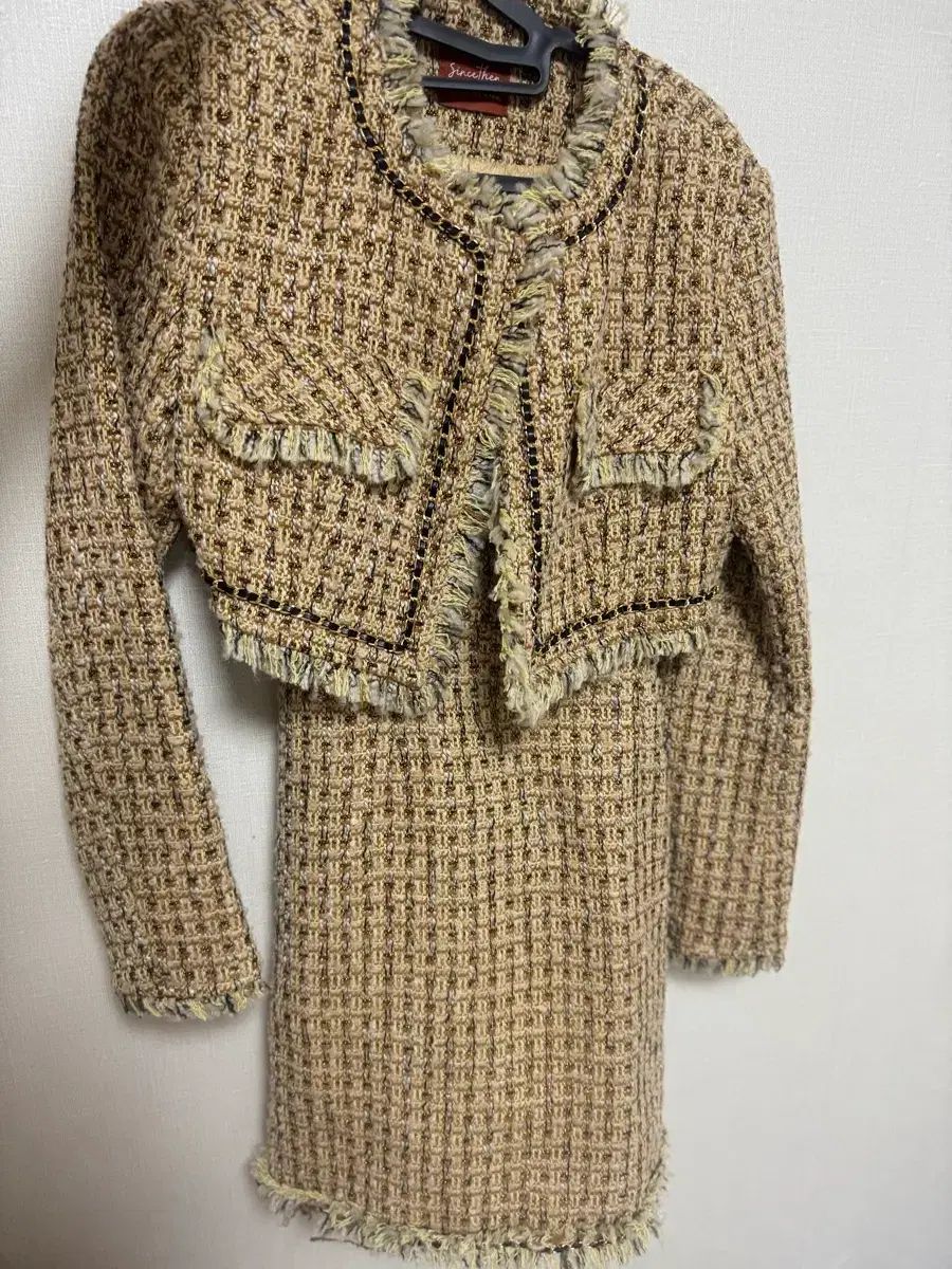 シンスゼン ツイード セットアップ 冬コーデ