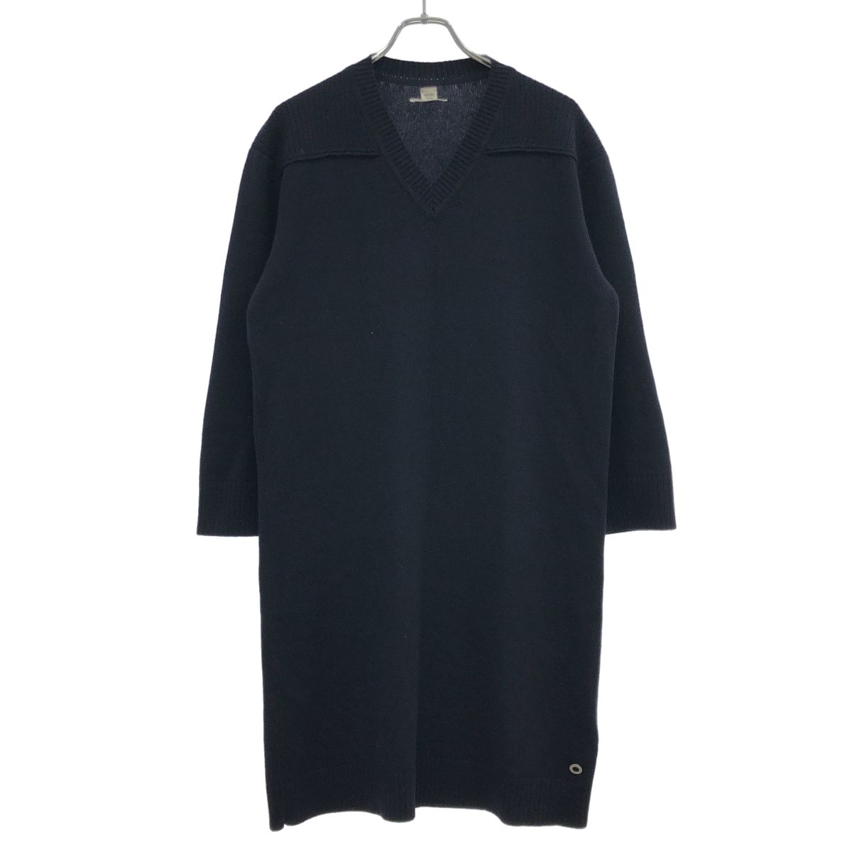 HERMES エルメス セリエ Vネックカシミヤニットワンピース 97-7701