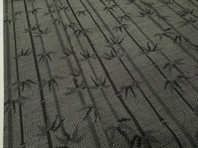  平和屋着物 結城紬 100亀甲 笹竹文 正絹 gh 紬 着物