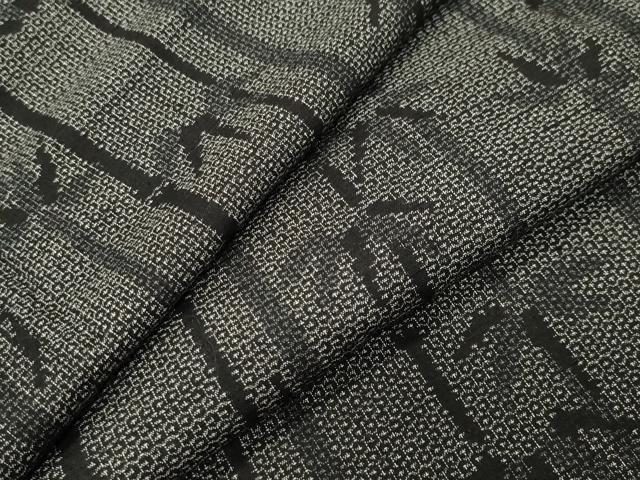 平和屋着物 結城紬 100亀甲 笹竹文 正絹 gh