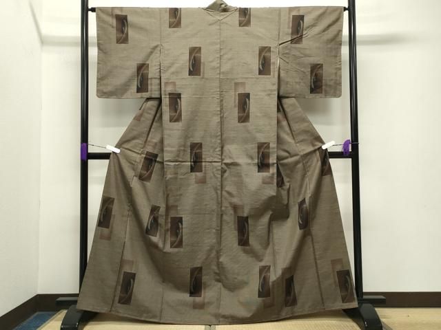 平和屋着物●本場大島紬 9マルキ 色紙重ね鳳凰文 正絹 ♥ gh