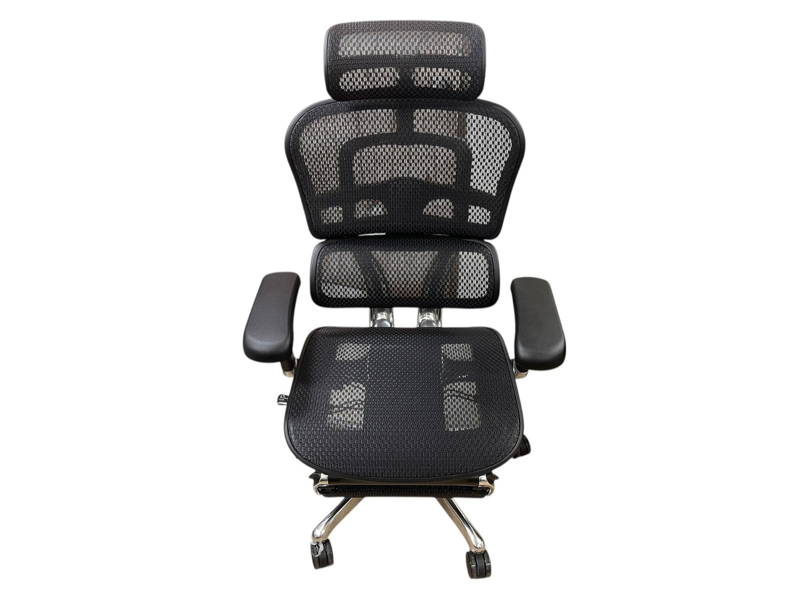 ♥ エルゴヒューマンプロ2 Ergohuman Pro 2 オットマン内蔵型 DR 高機能オフィスチェア メッシュ ブラック 人間工学設計 可動アーム 昇降リクライニング機能付き2158112 2158112