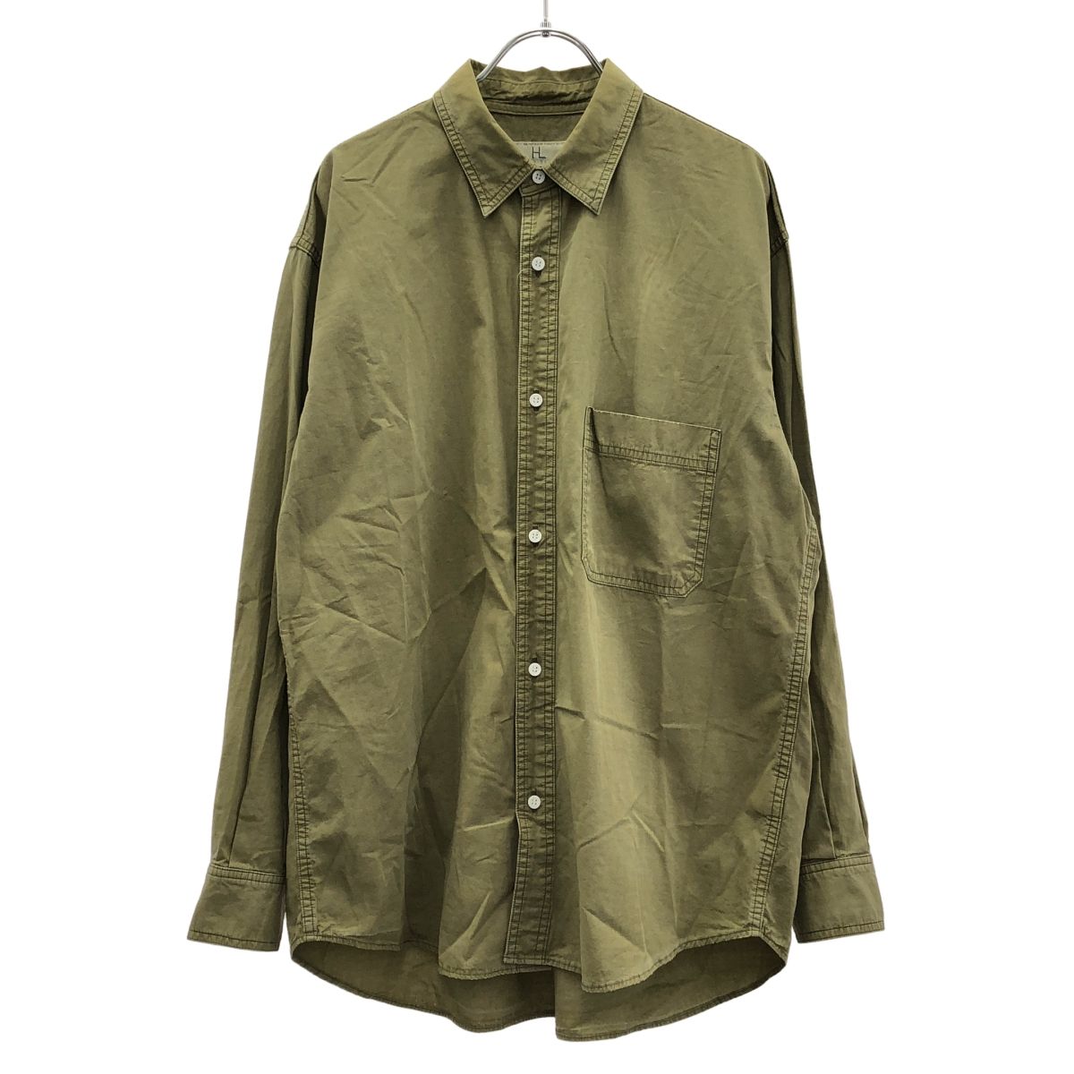 HERILL ヘリル 22SS Ripstop Workshirts リップストップワークシャツ 22-050-HL-8000 カーキ 1